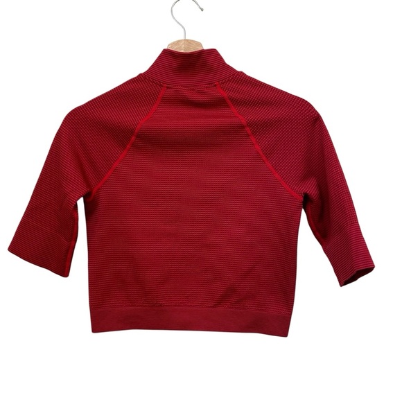 Fabletics Jenny Seamless Cropped Red Zip Jacket - Medium - Picture 3 of 13